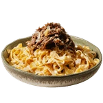 Fettuccine osso buco au jarret de bœuf braisé et effiloché